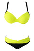 Sexy Padded Gather Push-Up Bikini Set